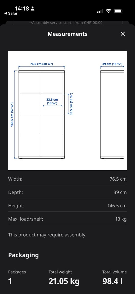 Ikea Scaffali: Regal Ikea schwarz gute Zustand  – Usato da Luzern venduto da Migler 4
