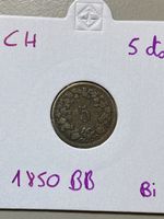 Suisse - 5 centimes - 1850 BB - AG 
