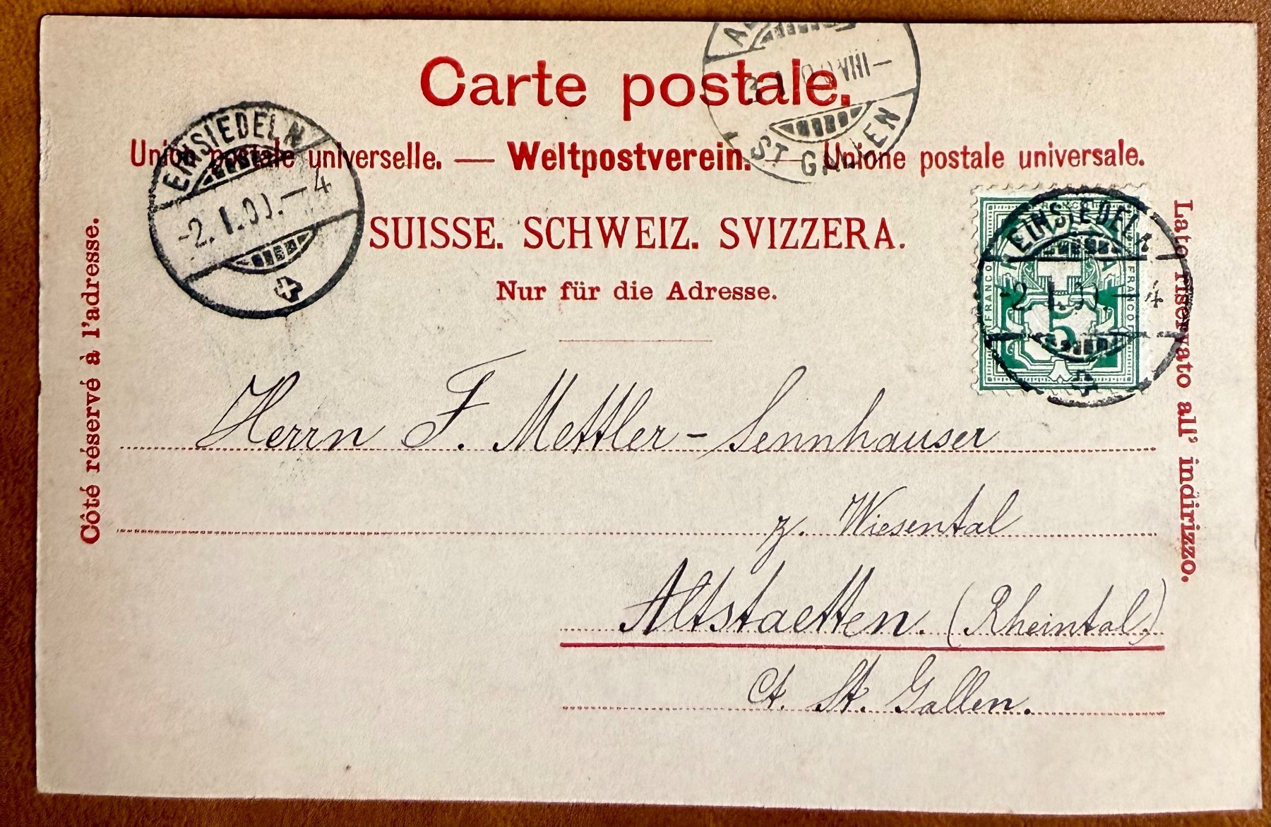 Cartoline postali: Gruss aus Einsiedeln - Kapelle  Litho 1900 – Usato da Lutry venduto da Ediego 1