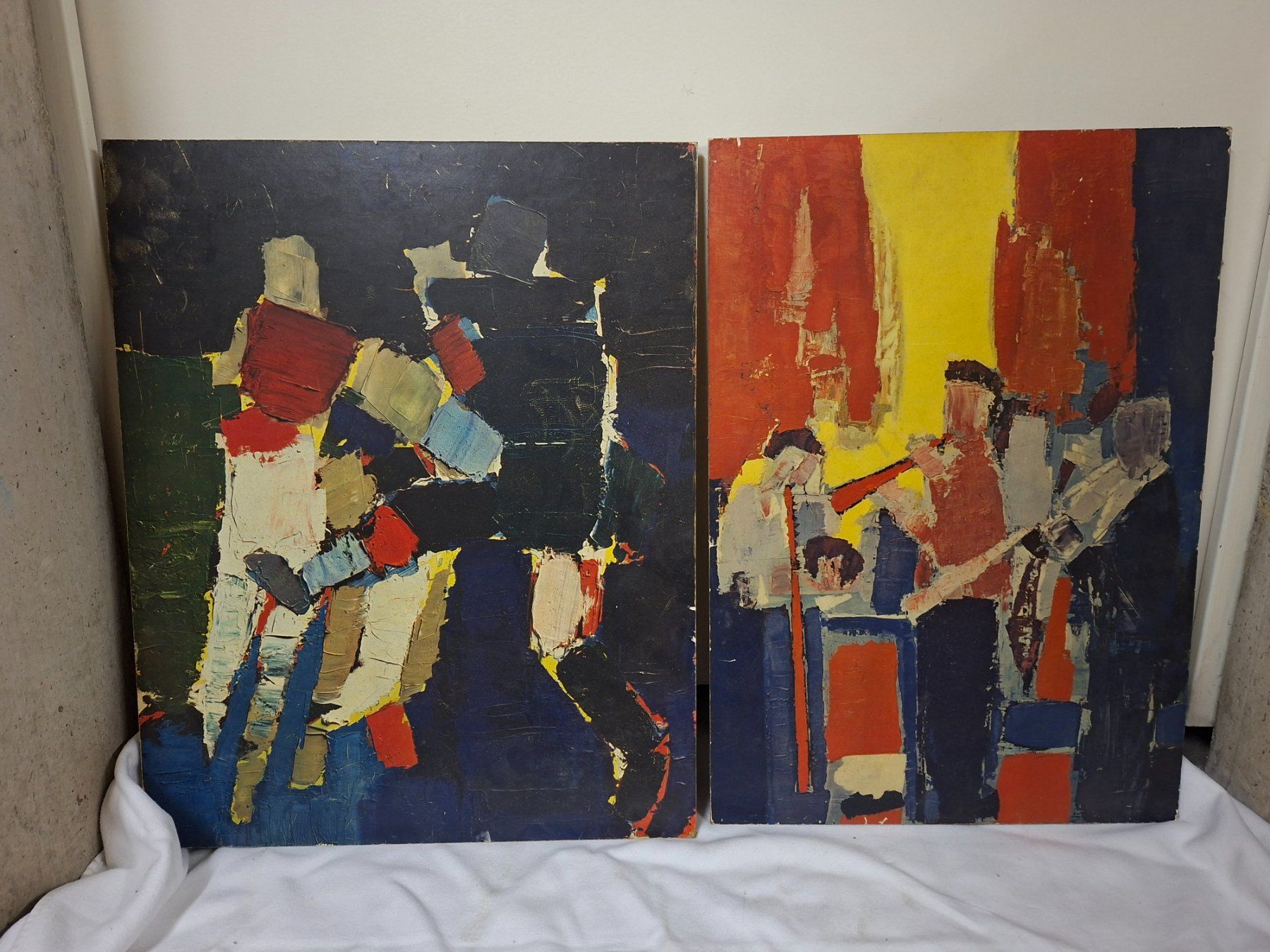 Dipinti: Abstrakte Original-Gemälde, expressive Kunst, 2er Set – Usato da Schaffhausen venduto da meteor7 1