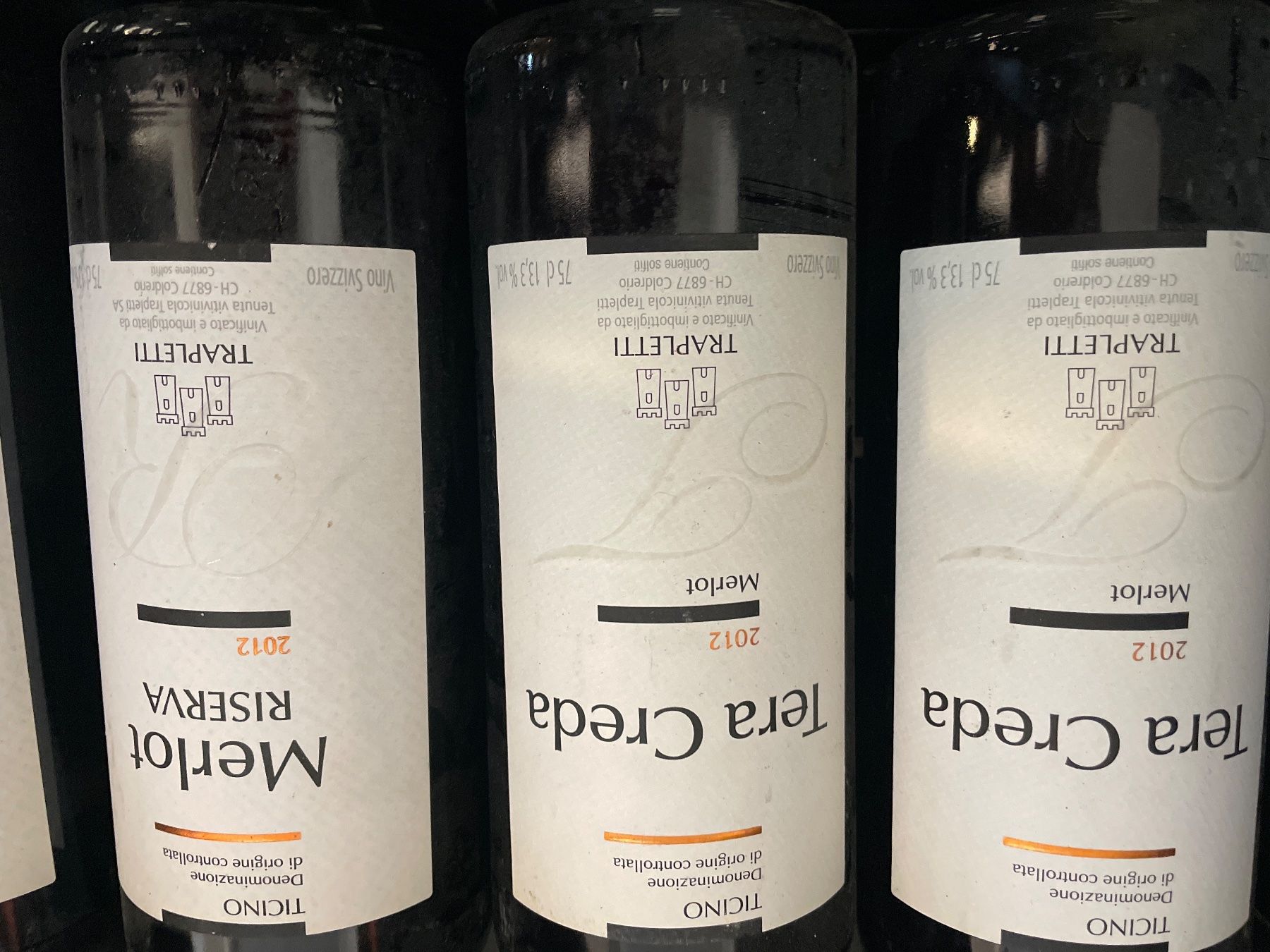 Wein: 7 Fladchen Tessiner Rotwein Trapletti – Gebraucht aus Hölstein von kolumbus1964 1