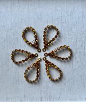 6 gocce di strass Swarovski vintage