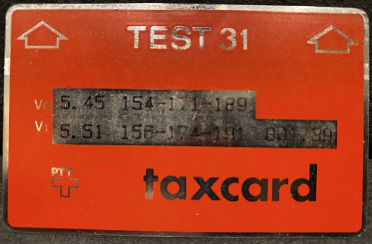 Telefon- & Taxkarten: Taxcard TEST 31 – Gebraucht aus Lausanne von babacard10