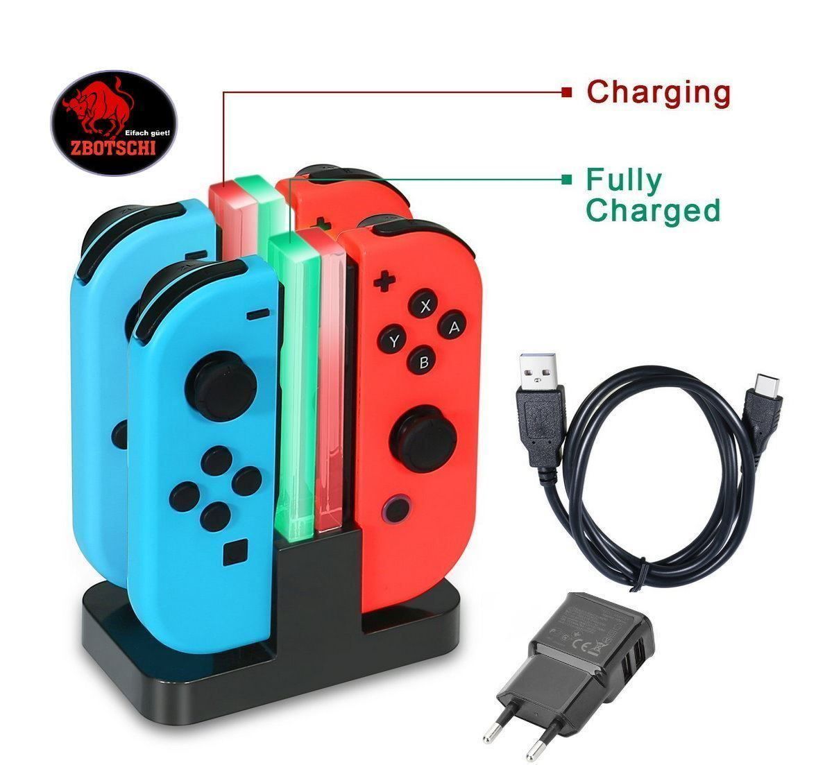 Adattatori & Cavi: Nintendo Switch Joy-Con Ladestation LED Charger Controller – Nuovo e nell'imballaggio originale da Visp venduto da zbotschi 1