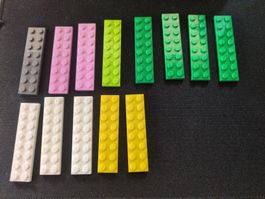 Lego Platte 2x8 in diversen Farben 13 Stk