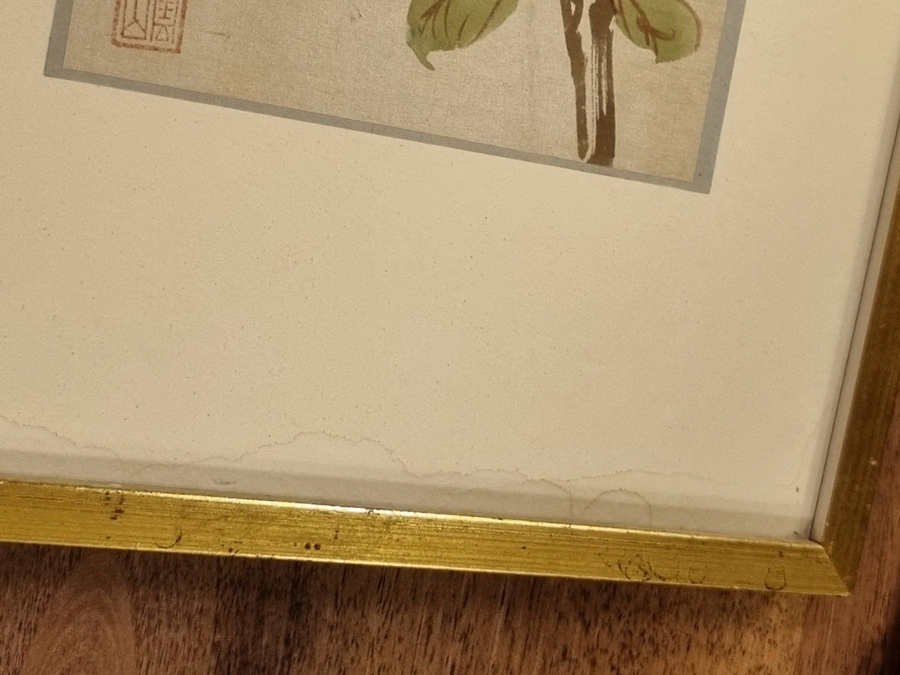 Gemälde: Chinesische Grafik auf vermutl. Seide, Vogelmotiv – Gebraucht aus Scharnachtal von devin03 4