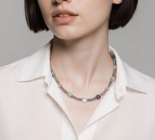 Labradorite, Citrine & Fluorite Necklace - Sterling Silver