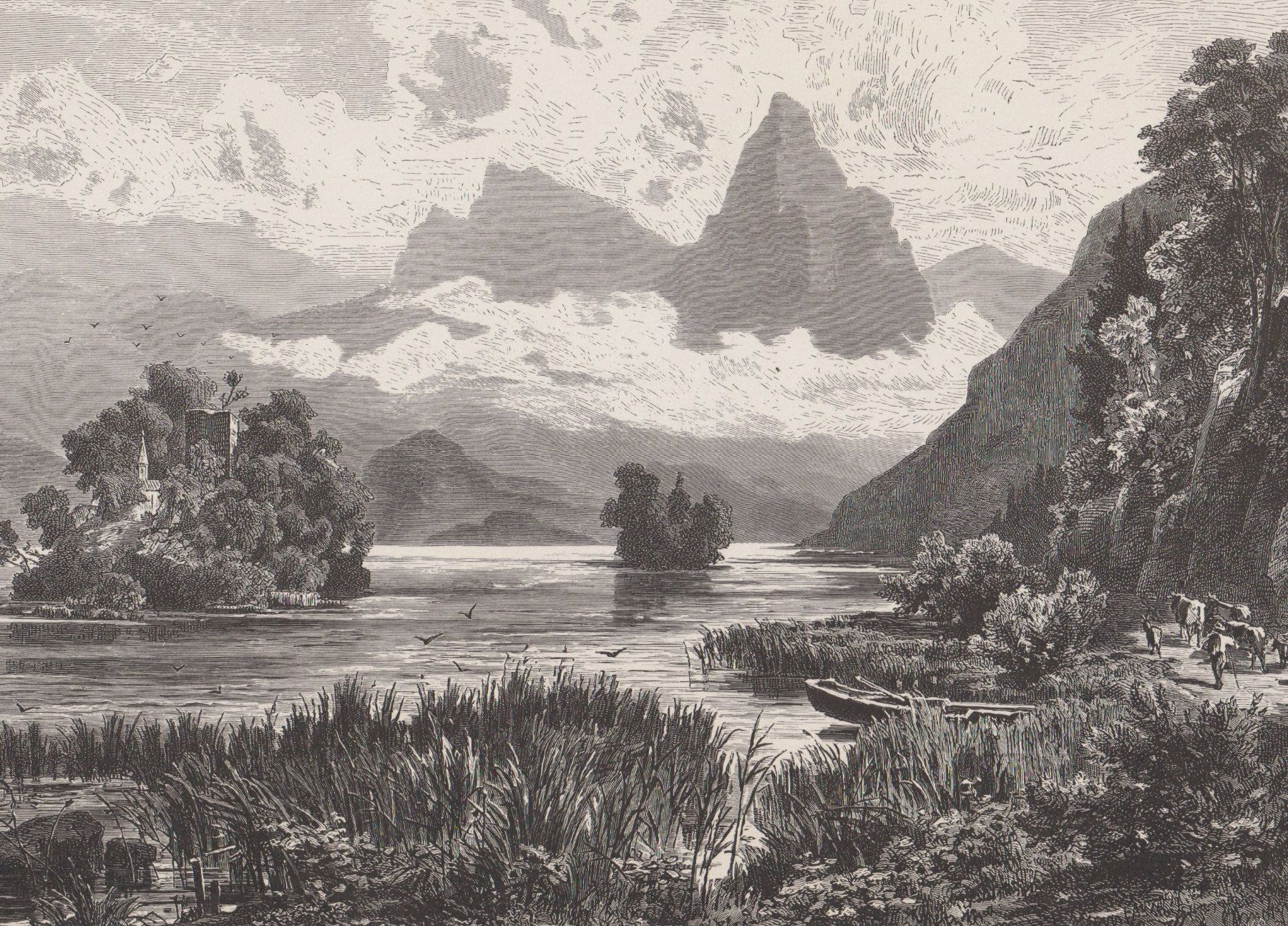 Poster & Bilder: Lauerzersee   -   altes Bild – Gebraucht aus Vitznau von Mina60 1