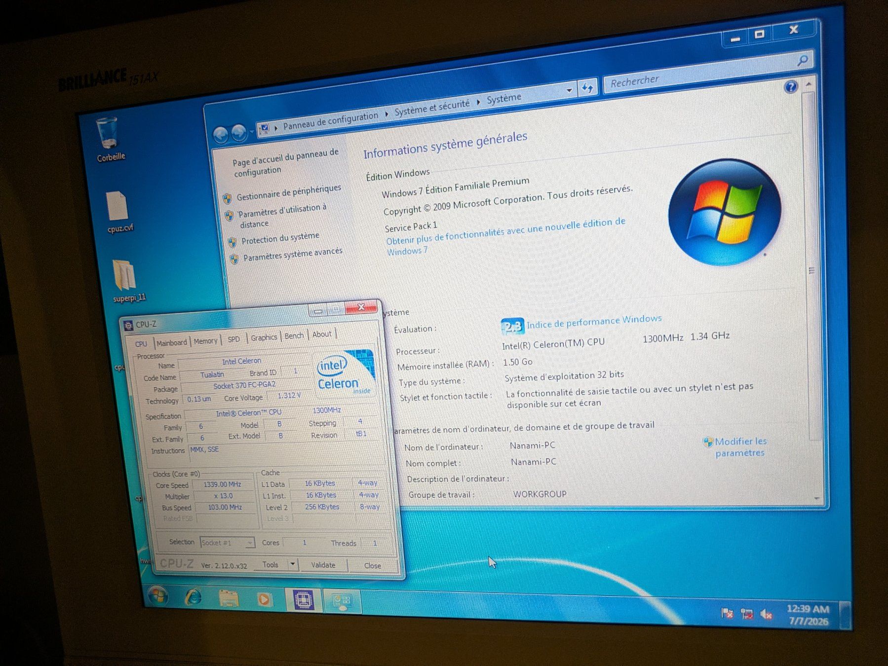 Intel Componenti elettronici: Intel Celeron 1200 + 1300 Socket 370 Tualatin ("Tualeron") – Usato da Châtelaine venduto da Pttn 5