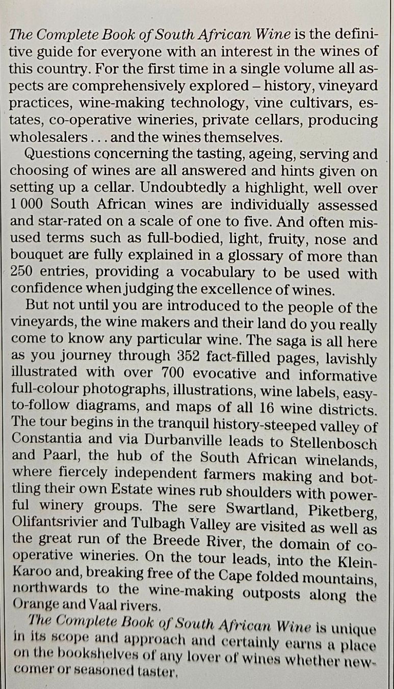 Libri: South African Wine (1983) – Usato da Küsnacht ZH venduto da scholli58 2