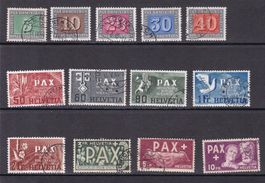 CH Briefmarken Lot "PAX-Satz 1945"