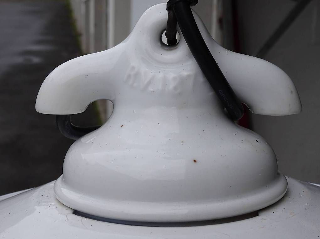 Lampadari & plafoniere: Antike Hängelampe E-Mail / Keramik / Glas – Usato da Heiden venduto da Schlosser08 3
