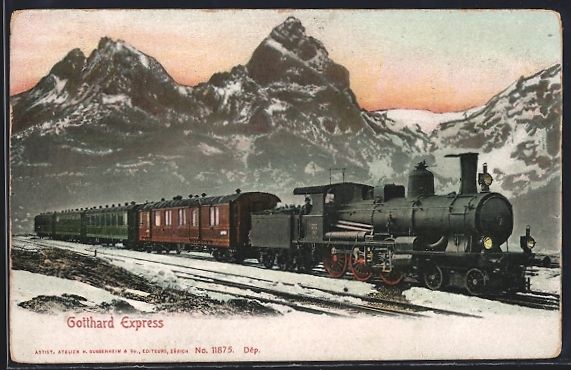 Cartes postales: Gotthardbahn, Gotthard Express im Winter – D'occasion à Berlin par bartko-reher