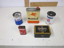 MOBILOIL CHEMICO Oelkanne öldose Bidon Boite Oldtimer