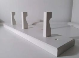 Halter mit 3 Haken, weiß
