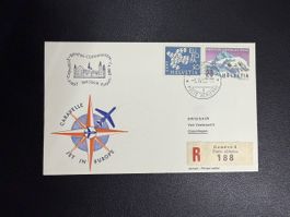 Swissair Erstflugbrief Genf - Kopenhagen 1962