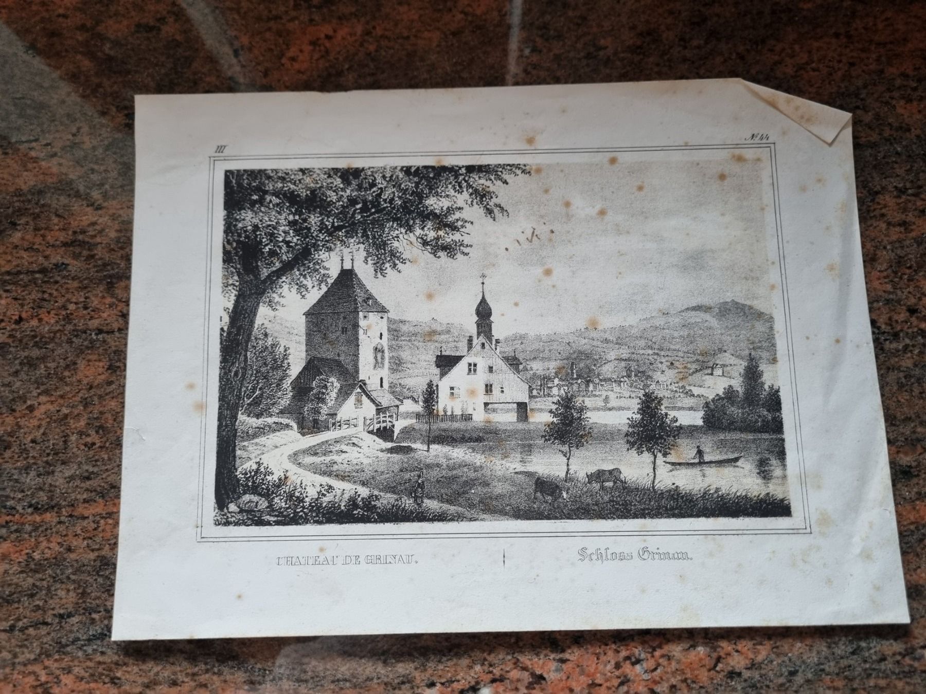 Incisioni: Schloss Grinau LITHO – Usato da Trachslau venduto da post35