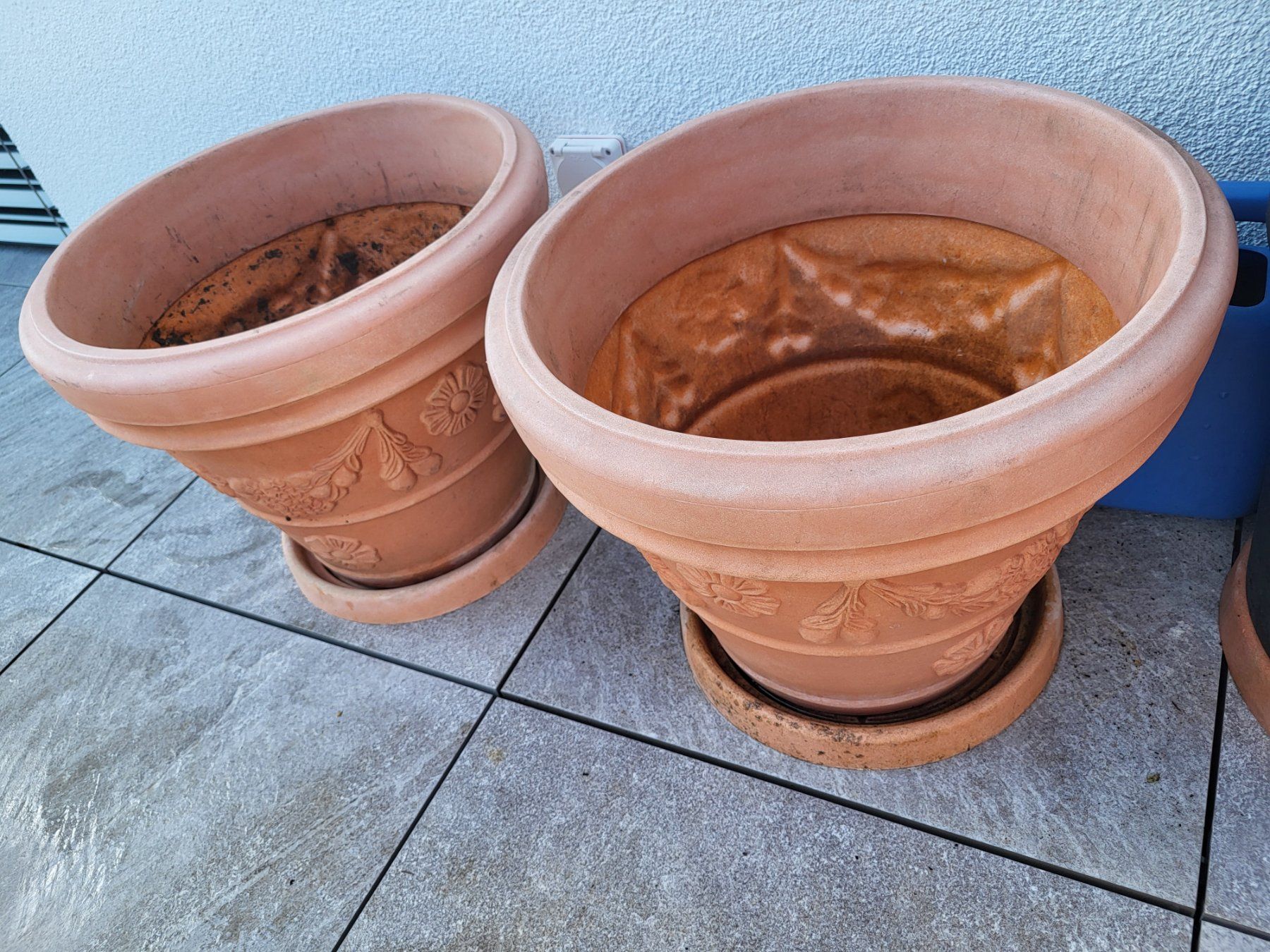Vasi per fiori: 2 Terracotta-Imitation Blumentöpfe – Usato da Rümlang venduto da Turrin 9