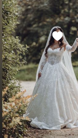 Märchenhaftes Brautkleid, Gr. 38,einmalig getragen👰