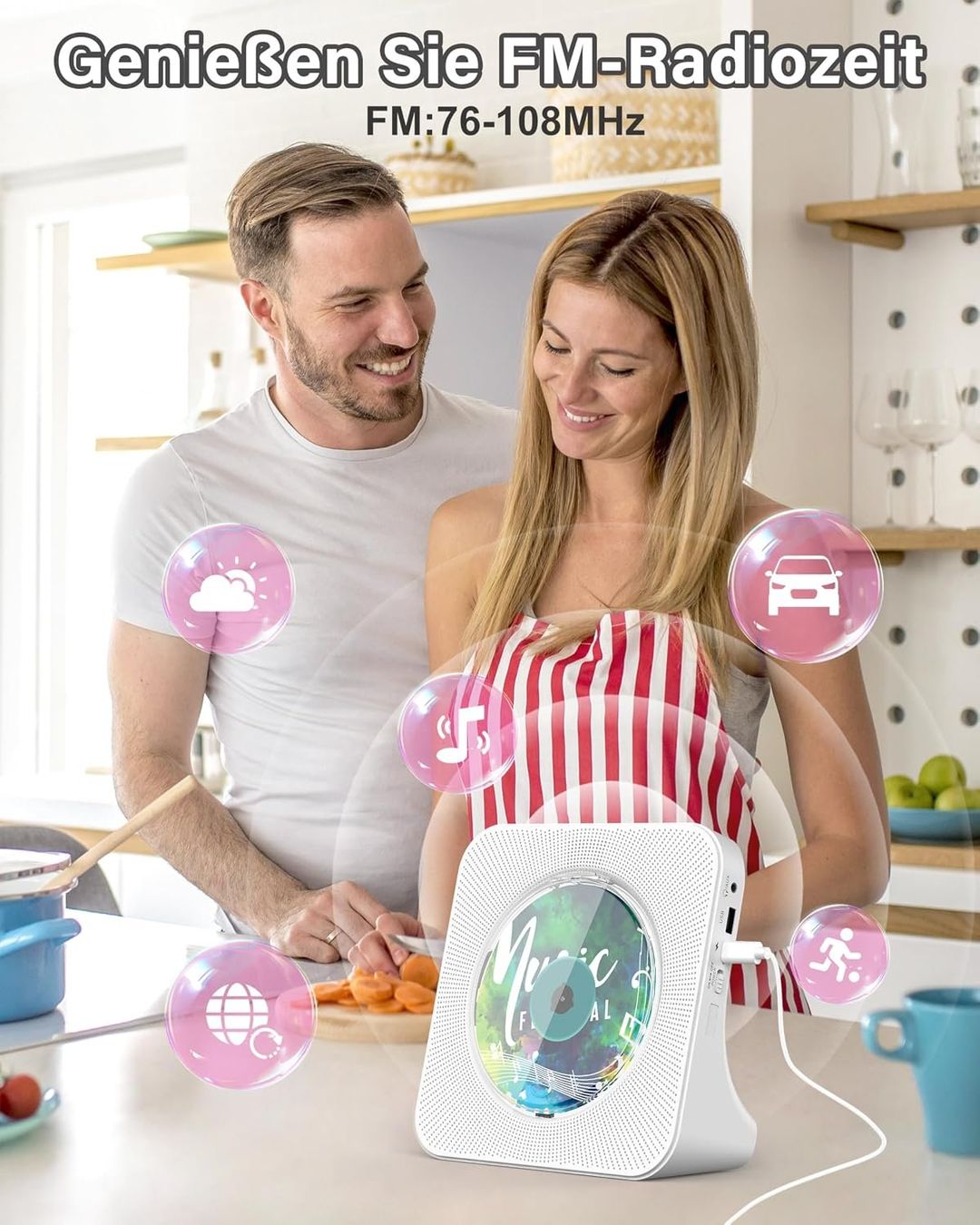 Tragbarer Mediaplayer: CD-Player tragbar mit Bluetooth Fernbedienung – Neu und originalverpackt aus St. Gallen von VerkaufsMaus50 3