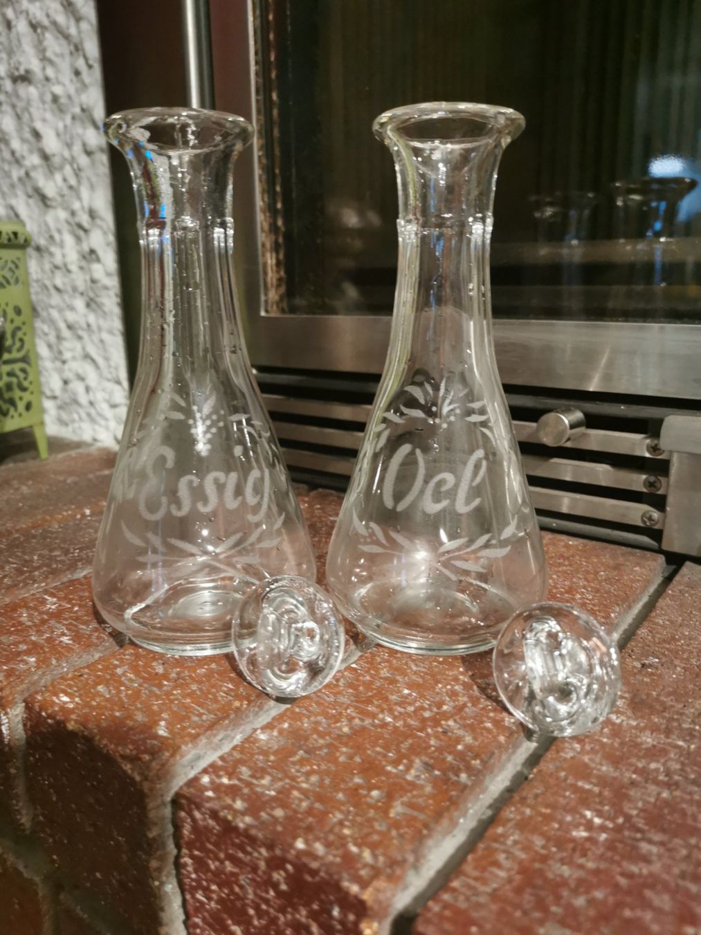 Caraffe: Essig & Öl Karaffen Set – Usato da Dänikon ZH venduto da Beldiwuffi 5