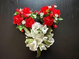 Schöne rote und weisse Sommer-Blumen Deko-Ringe 💐!
