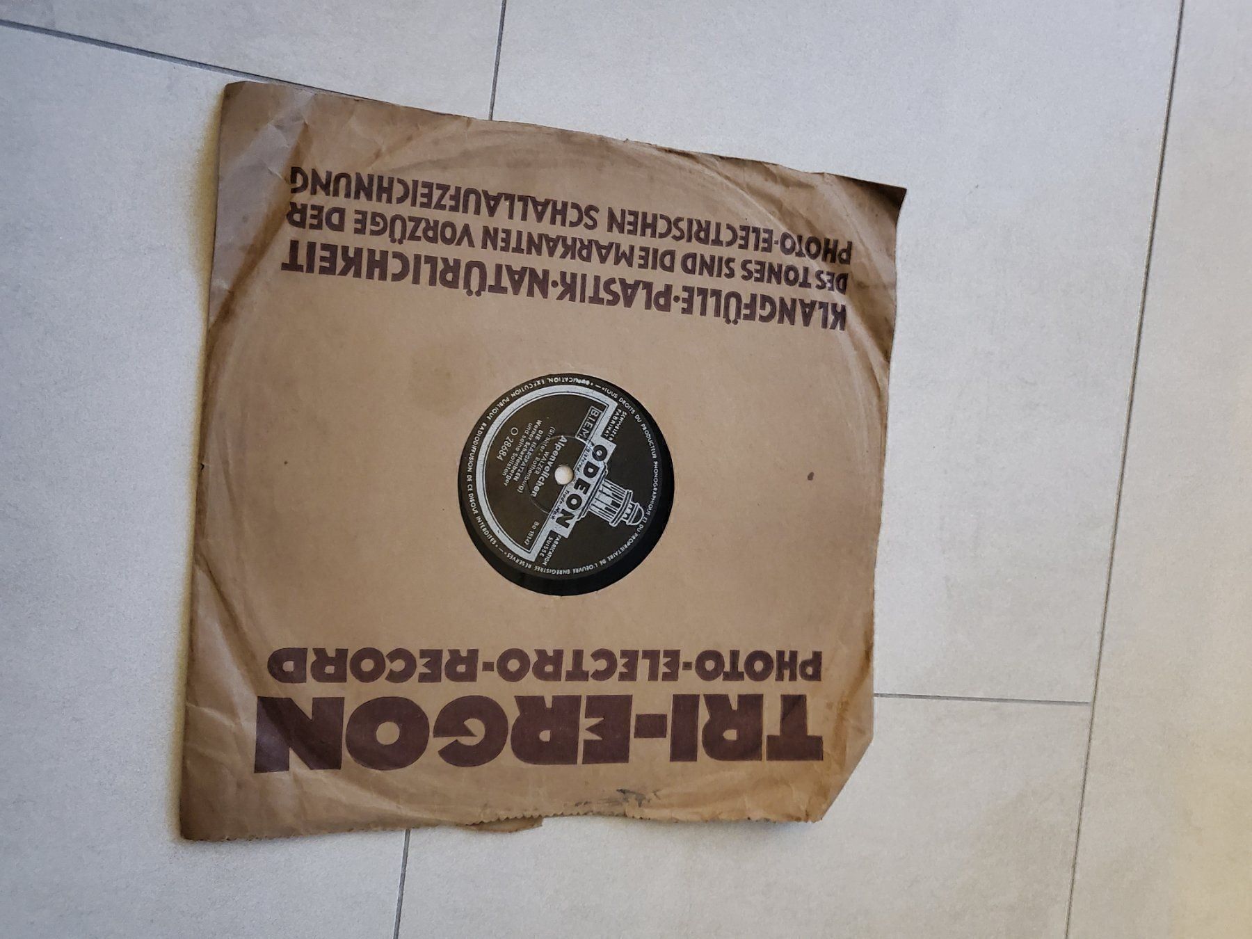 Schallplatten: Schellackplatte Odeon die Isarspatzen W Schäfenberger Walzer – Gebraucht aus Unterägeri von 0alfa0 5
