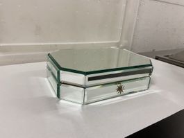 Schmuckschatulle Facettierte Glas Spiegel 8eckig