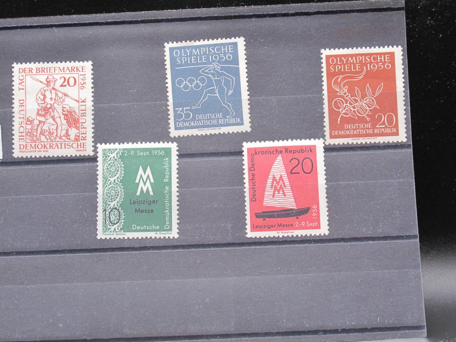 Tutti i francobolli: DDR 1956 Herbstmesse / Tag der Briefmarke ** – Usato da Wil SG venduto da fva01