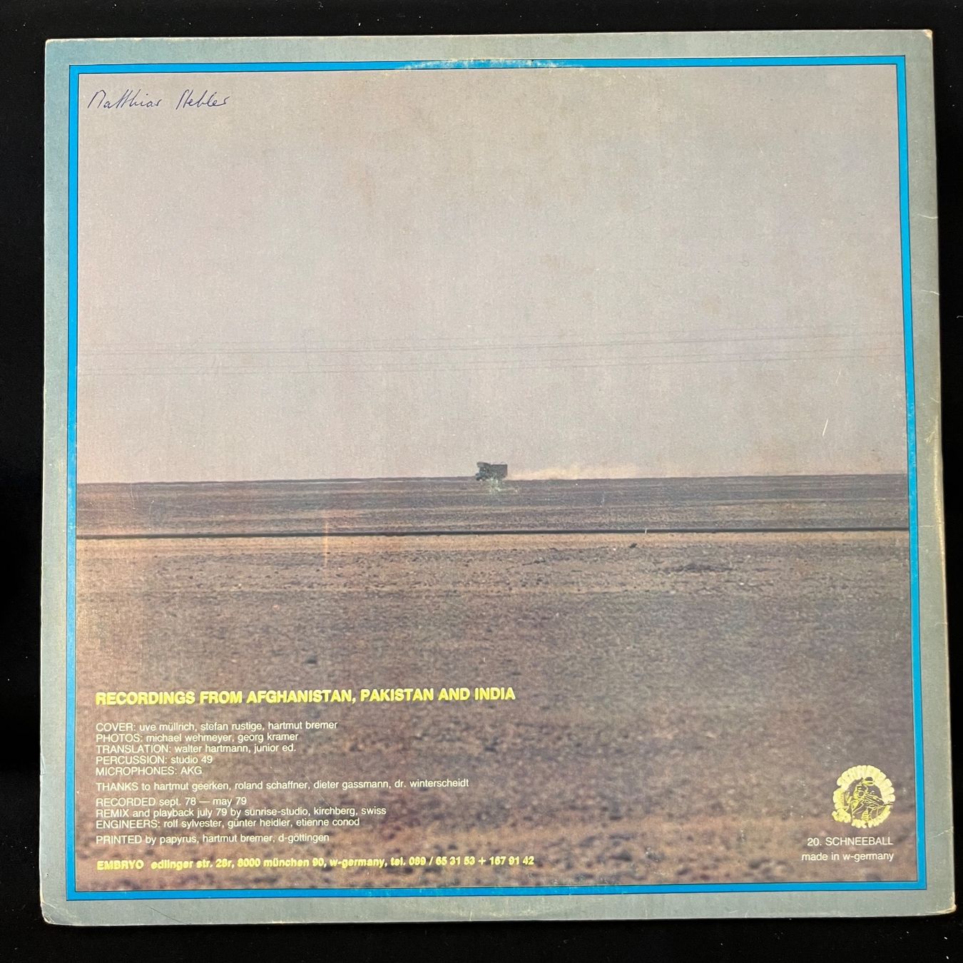Schallplatten: Embryo / Embryo's Reise (DLP) – Gebraucht aus St.Gallen von Out-take 1