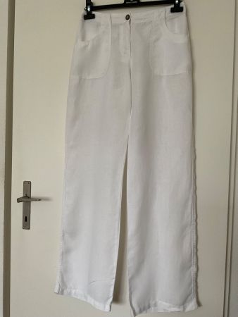 CAROLL Paris 100% Leinen Hose Gr 38 weiss