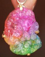 Anhänger L-981 – Solar Quarz Druzy ca. 24x20mm