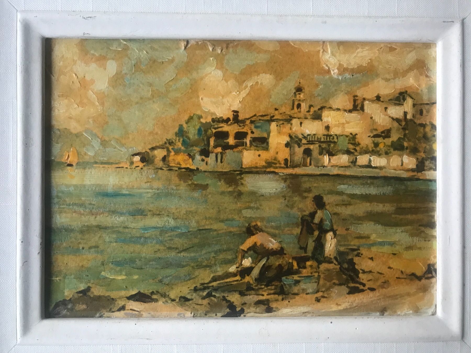 Dipinti: Bild 1967 Gardasee mit Rahmen – Usato da Wollerau venduto da Garten1957 2