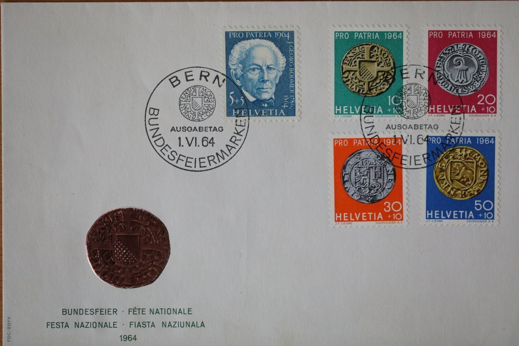 Tutti i francobolli: Pro Patria Ersttagsbrief 1964 – Usato da Fällanden venduto da Egon51