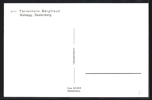 Ansichtskarten: Beatenberg, Waldegg, Ferienheim Bärgfre – Gebraucht aus Berlin von bartko-reher 1