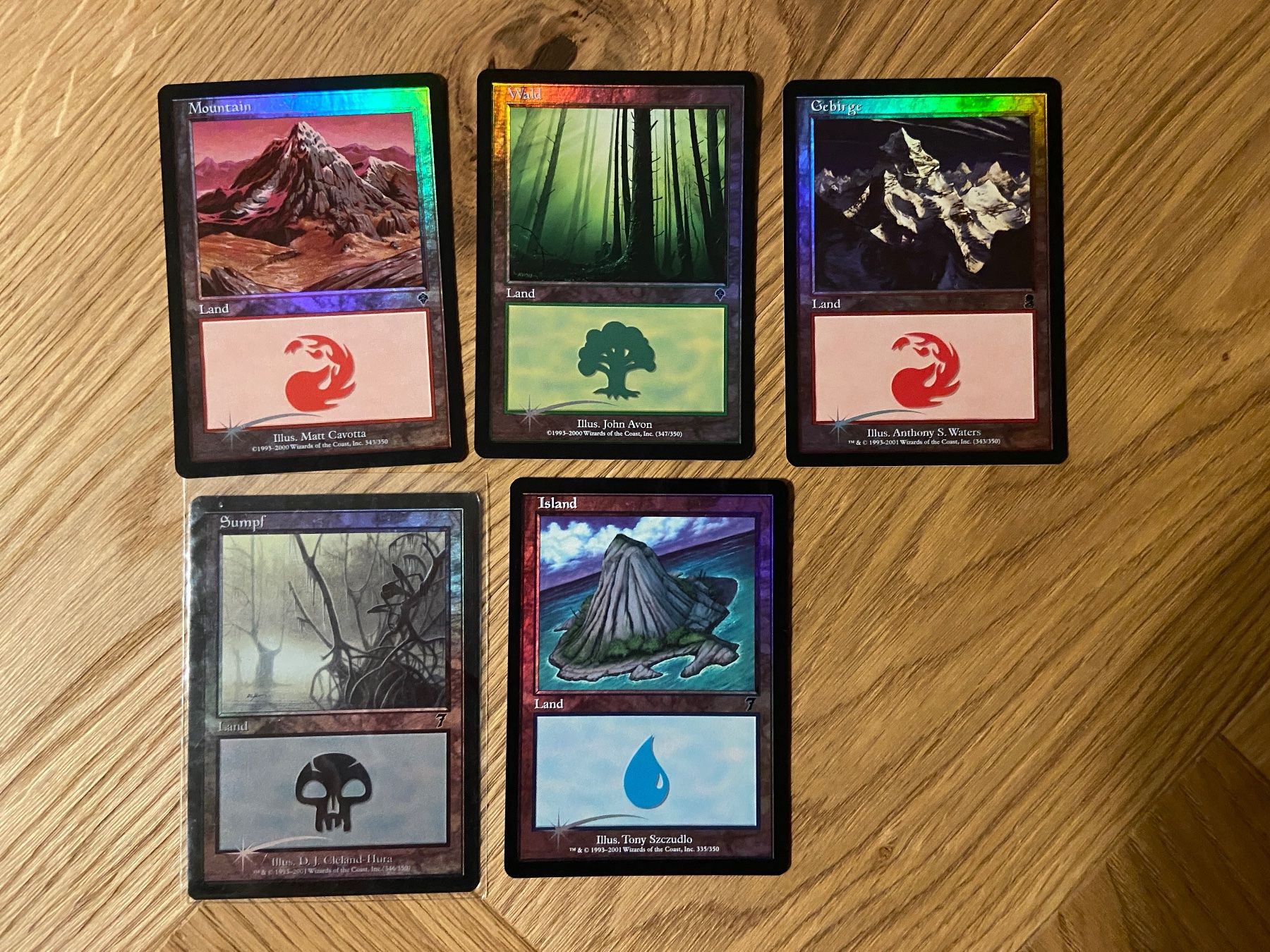 Magic The Gathering Cartes à collectionner: Magic: The Gathering – 19x Foil Basic Lands / Old Border – D'occasion à Samstagern par overlord90 1