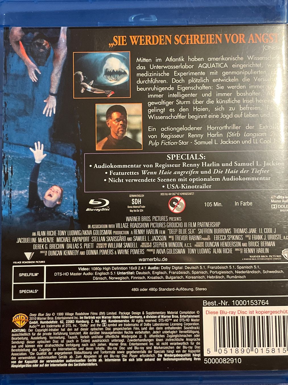 Tutti i DVDs: Deep Blue Sea  (1999) – Nuovo (secondo la descrizione) da Waldenburg venduto da Gonzo8 1