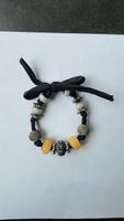 Bracelet perles verre murano et métal, fait main