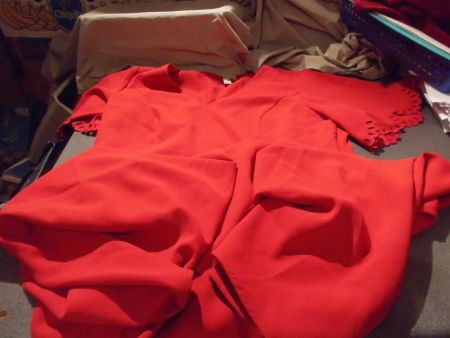 Kleid Grösse 44, H&M, rot, kurze Arme