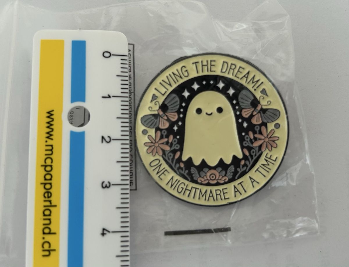 Placchette & Badge: Pin - Cute Ghost- living the dream - new – Nuovo (secondo la descrizione) da Basel venduto da lau_982w