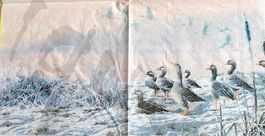 Serviette winter river geese (1212) 2Stk.