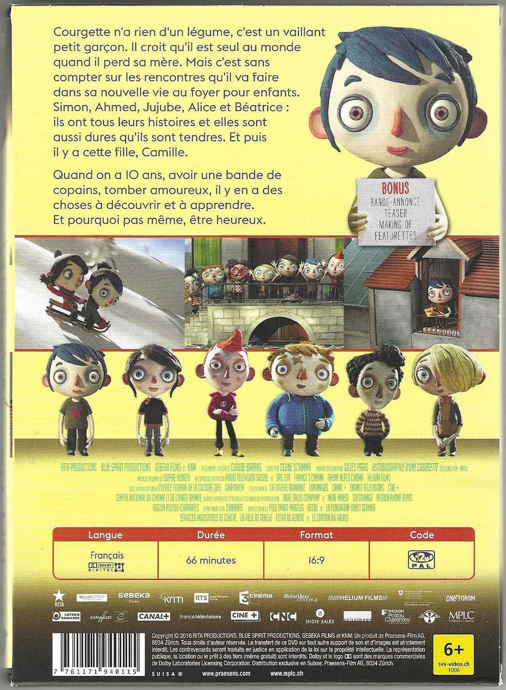 Tous les DVDs: DVD - Ma Vie de Courgette – D'occasion à Genève par CDLPBookS 1