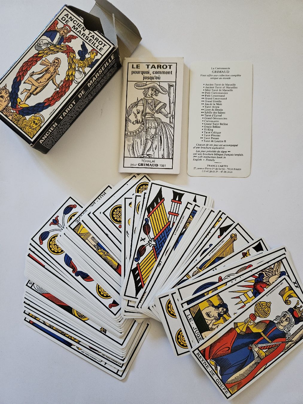 Giochi: Jeu "Ancien Tarot de Marseille" édité par Grimaud. – Usato da Les Brenets venduto da SBO56 3