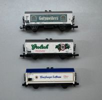 3 Güterwagen N-Spur Bier-Werbung Trix ohne OVP