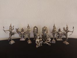 Hochwertige thailändische Tempelfiguren Set 10-teilig