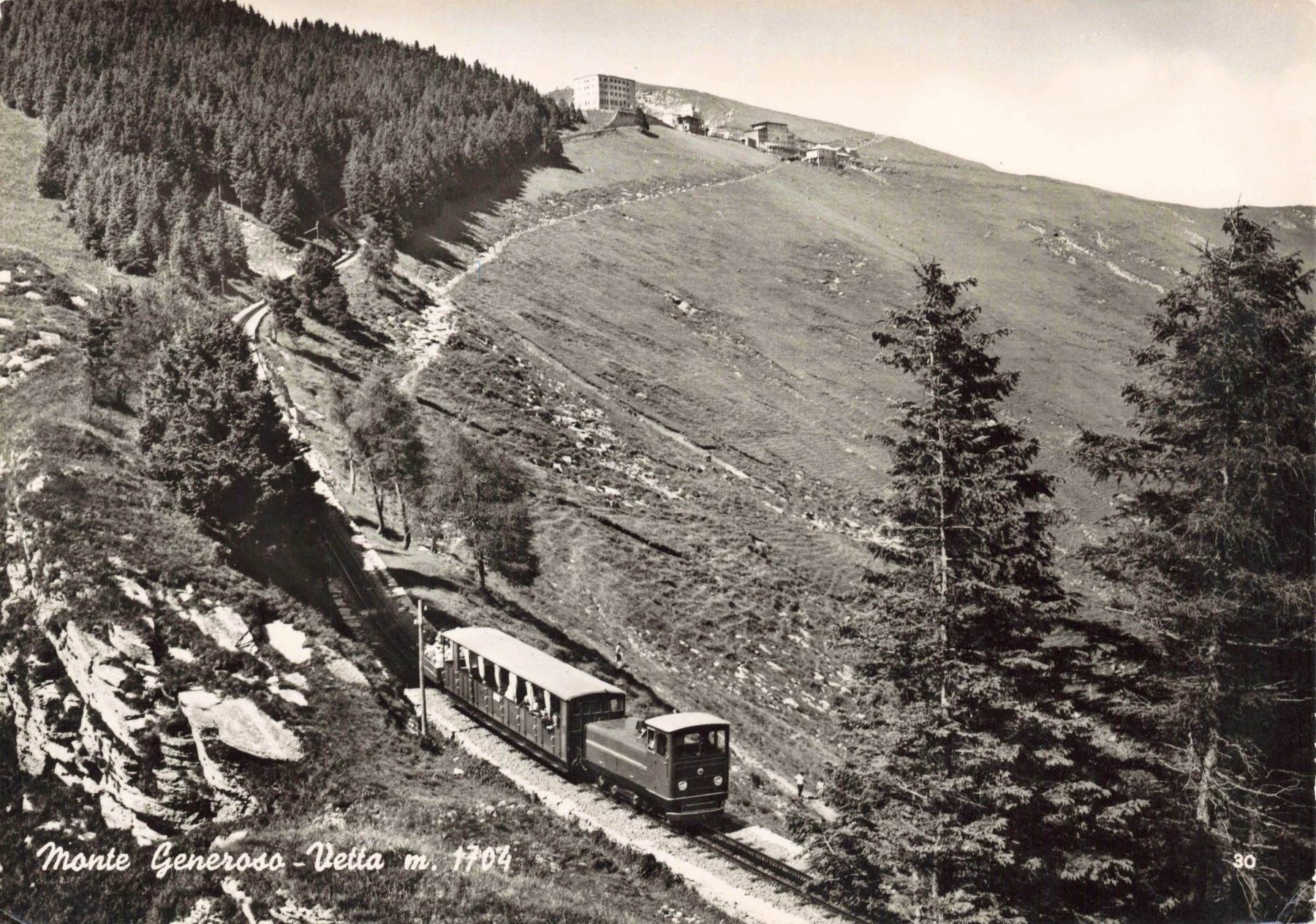 Cartoline postali: Monte Generoso vetta Bahn Eisenbahn G – Usato da Biasca venduto da Blenio71