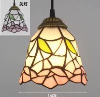 Lampe suspendue vintage en pierre de  verre Style  Tiffany