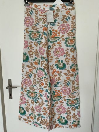 120% LINO tolle Leinen Hose Gr 40 (auch 42) ecrue NEU NP 280