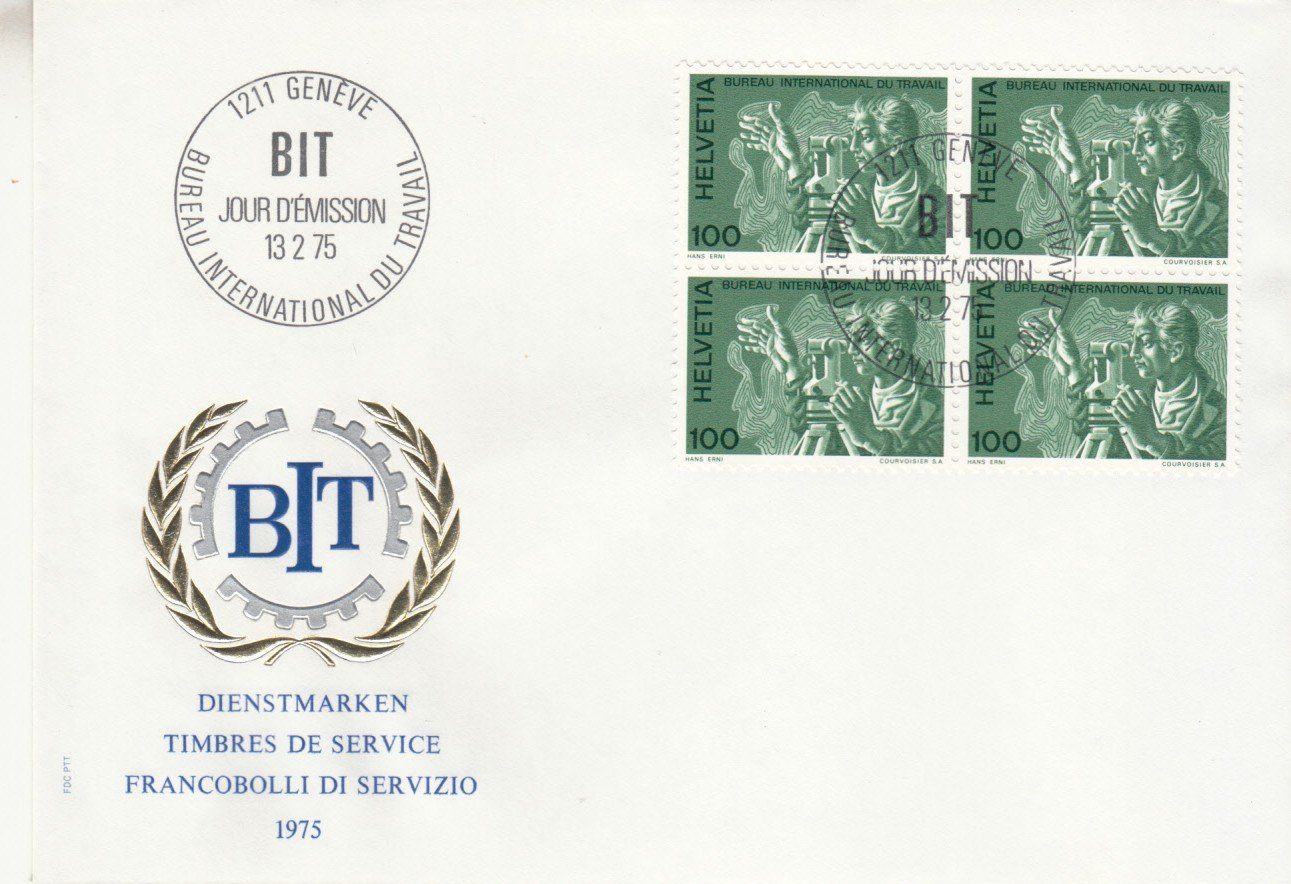 Tutti i francobolli: SBK D lV 106 - 108 im 4er-Block FDC – Usato da Bürglen TG venduto da StampGraf 2
