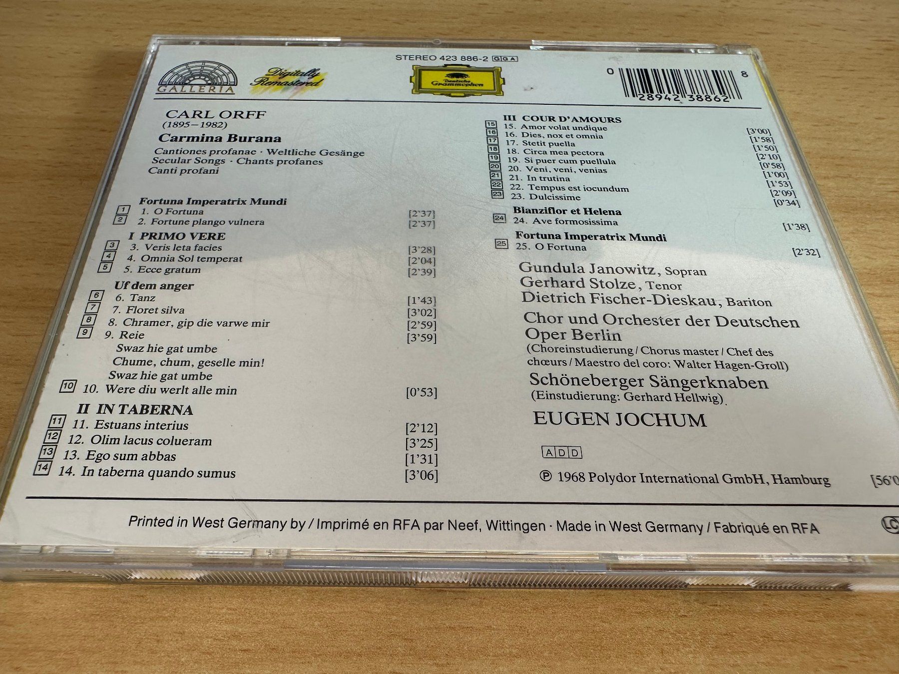 CD: Orff - Carmina Burana - Eugen Jochum – Usato da Rikon im Tösstal venduto da Alpenmutz 1